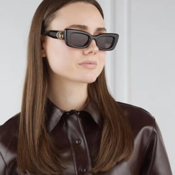 NEW GG1827S 002 GUCCI SUNGLASSES DARK HAVANA WOMEN EYEWEAR GUCCI - Picture 2 of 14